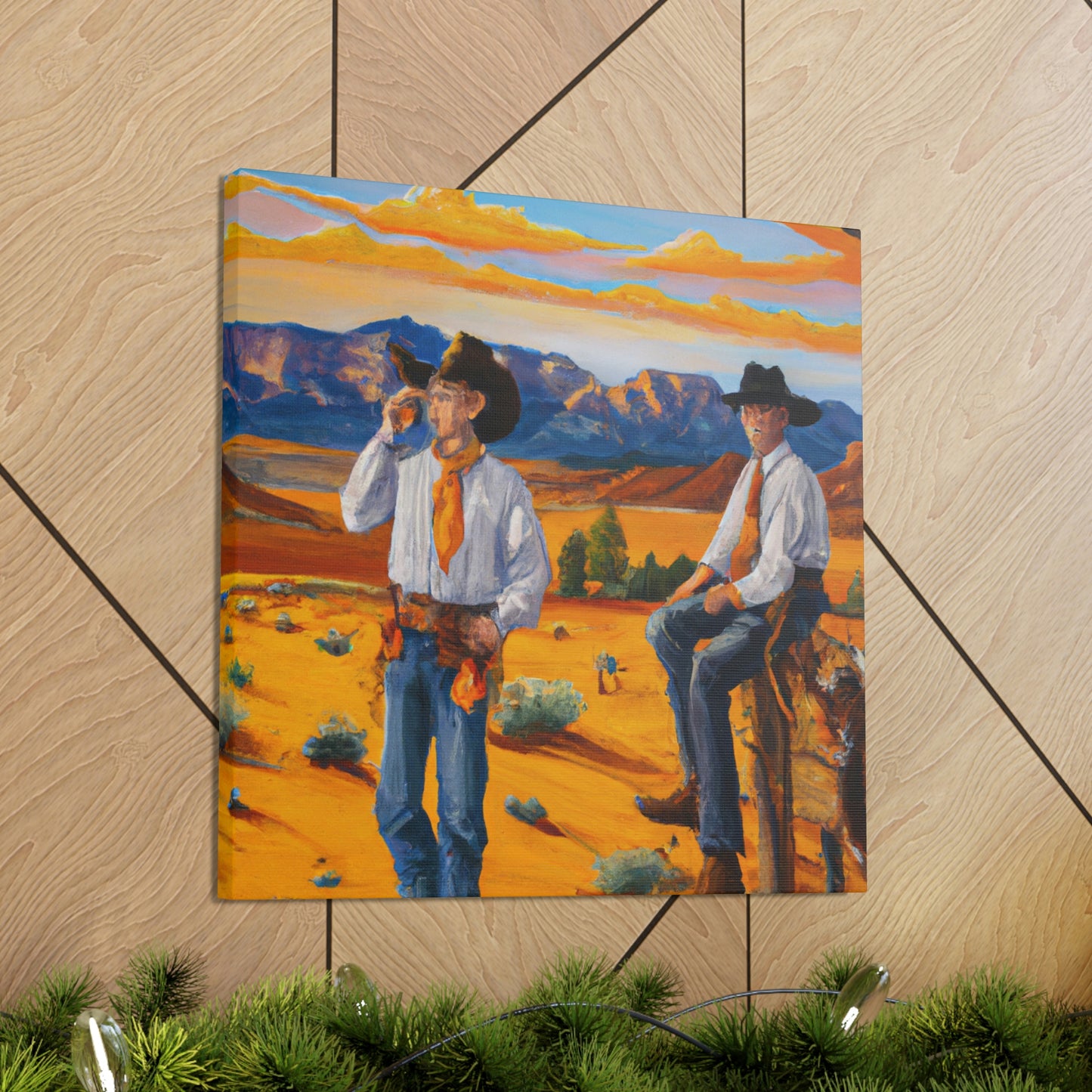 "Gilded Western Vista" - Canvas