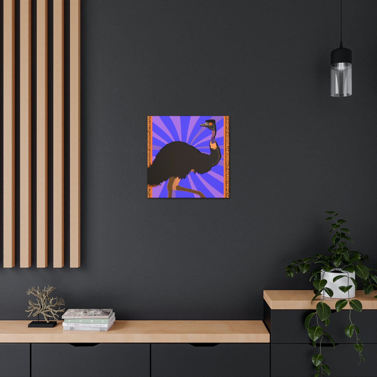 "Emu in Artful Flight" - Canvas