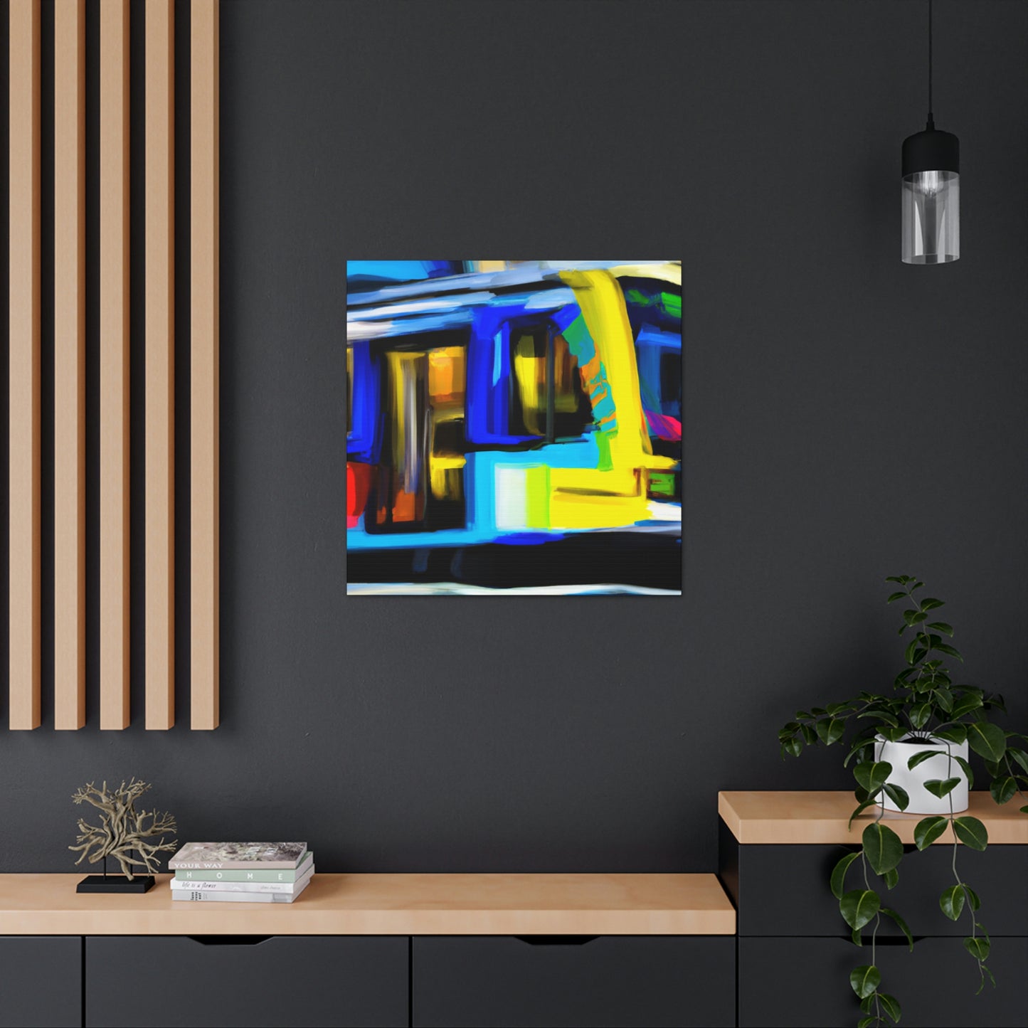 Subway Rising Moonlight - Canvas