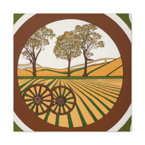 "Wagon Wheel: Deco Shine" - Canvas