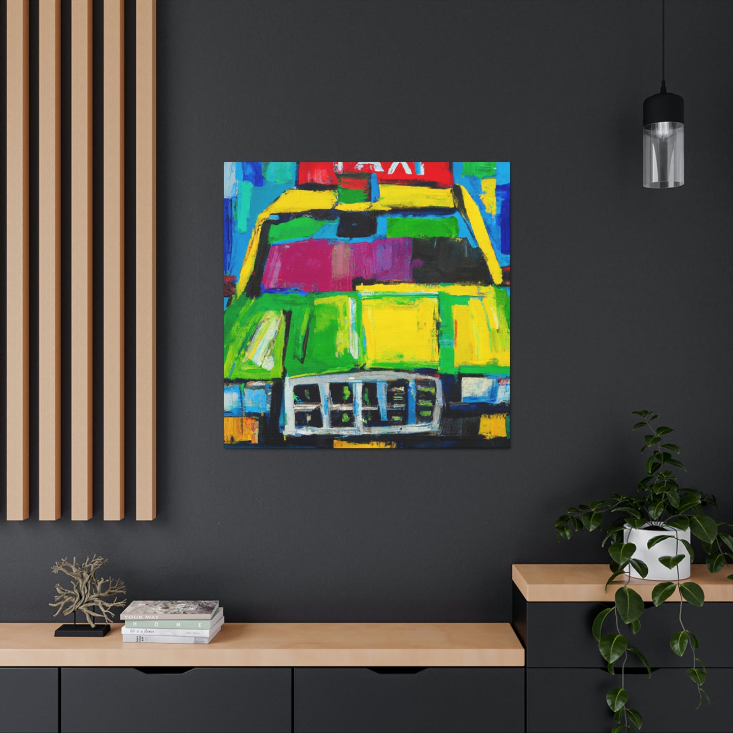 "Taxi NYC Twilight" - Canvas