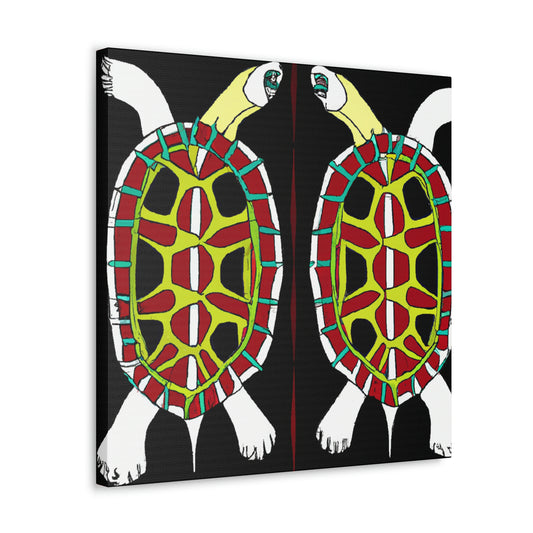 "Turtles in Art Deco" - Canvas