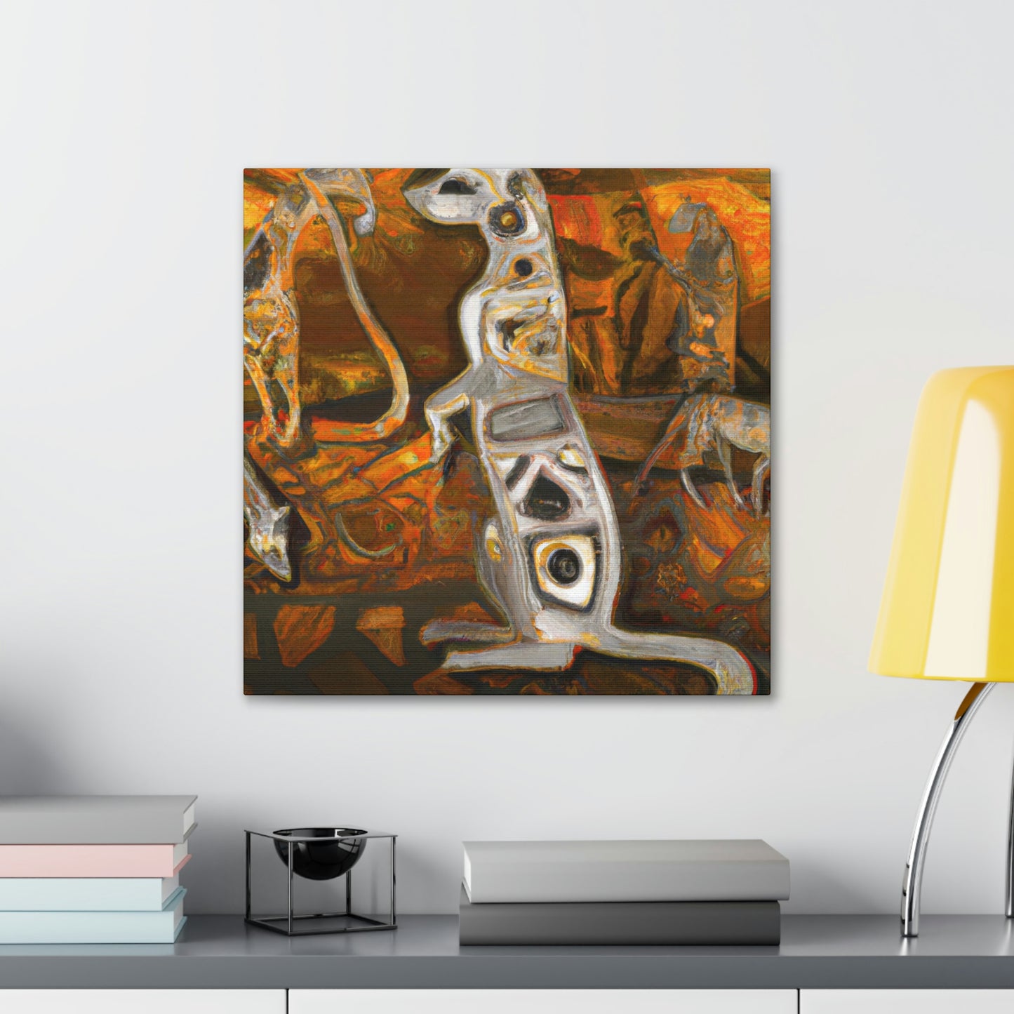 "Meerkat In Art Deco". - Canvas