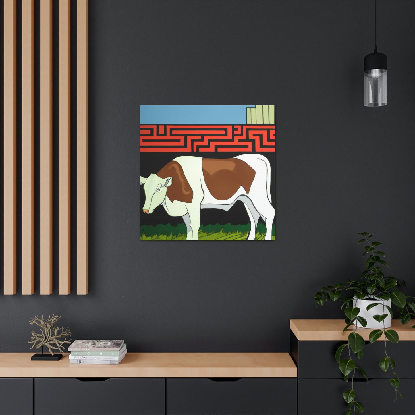 Calves in Art Deco - Canvas