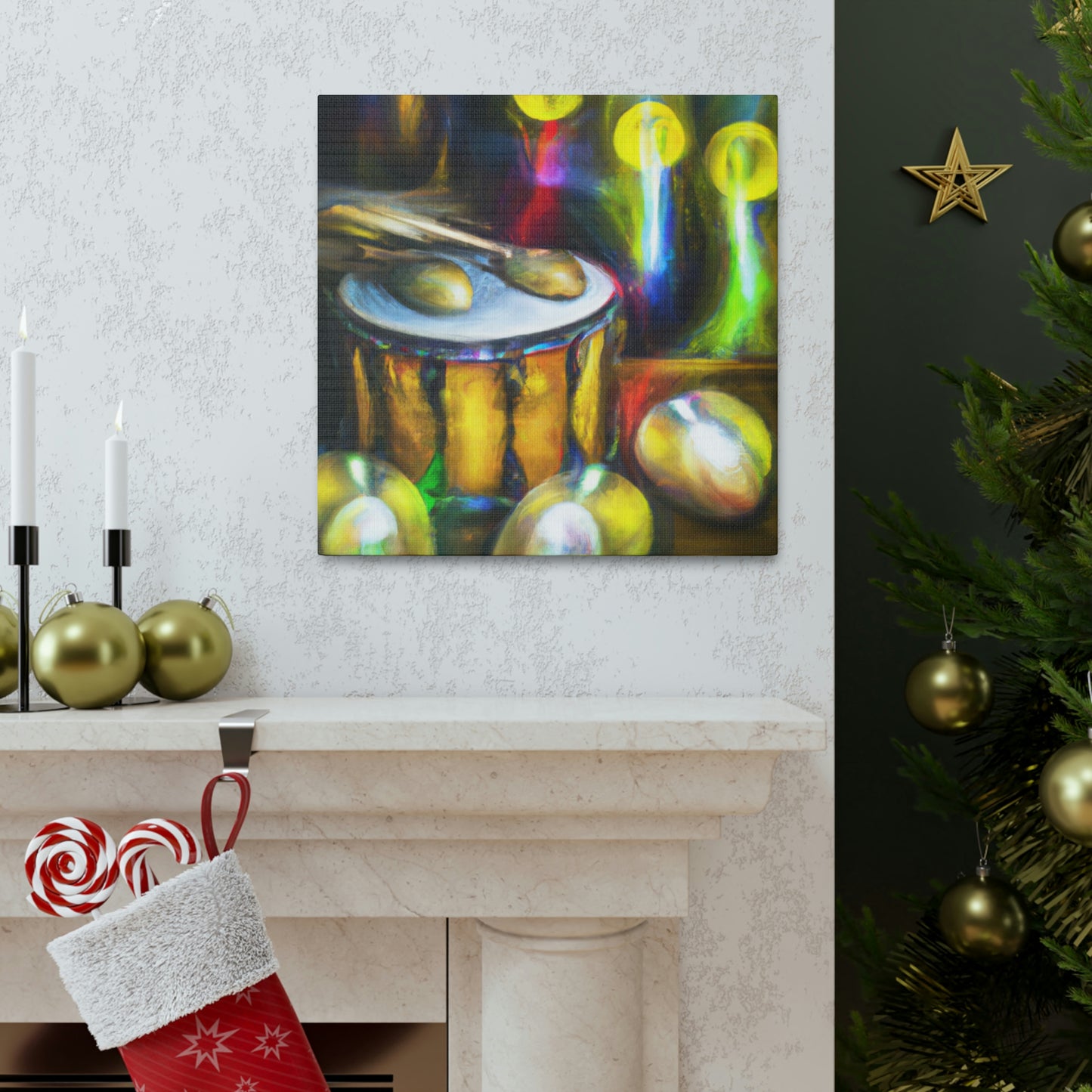 Bongos in Moonlight. - Canvas