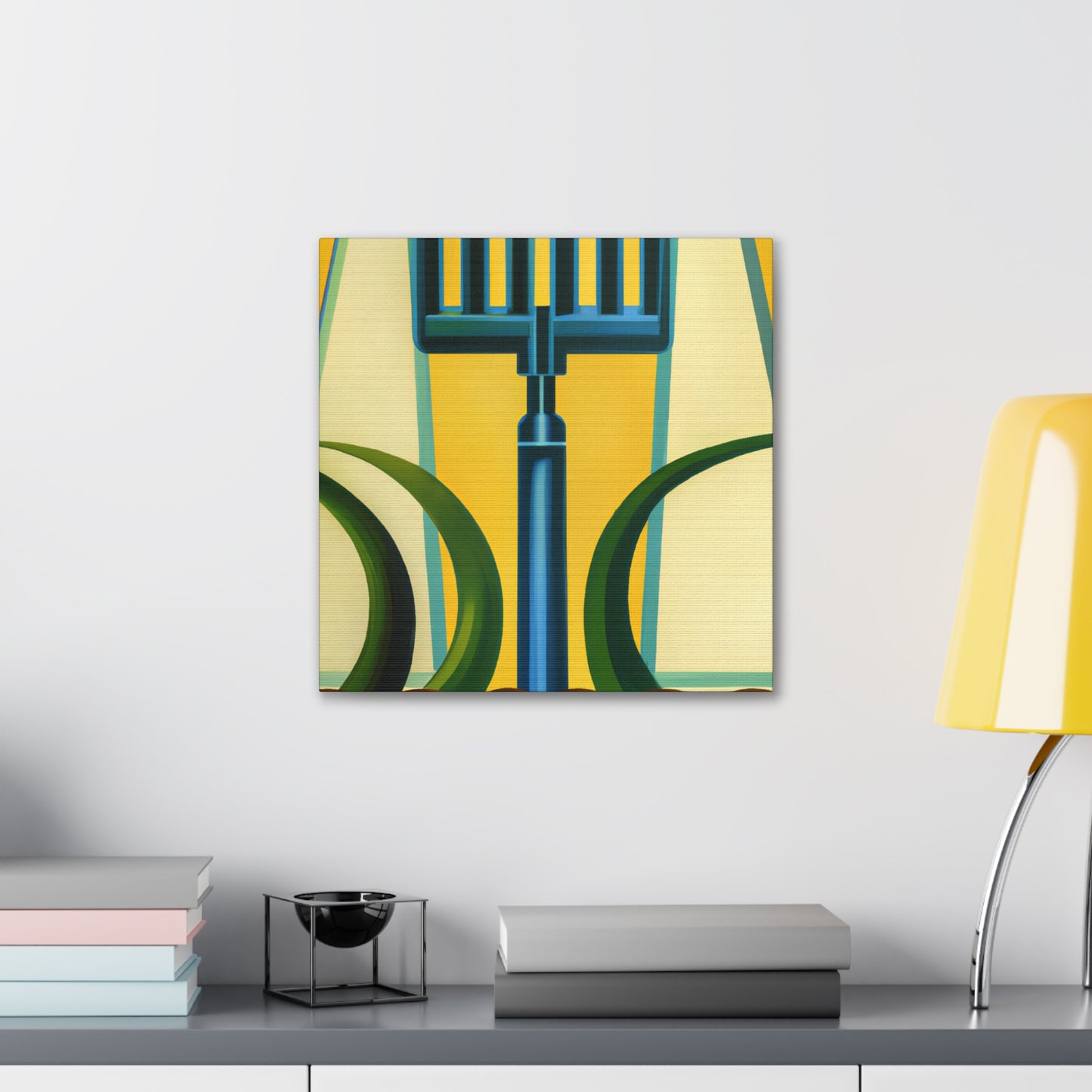 "Backlit Deco Pitchfork" - Canvas