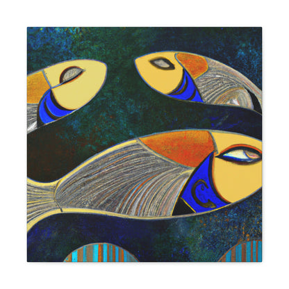 "Dancing Killifish Splendor" - Canvas