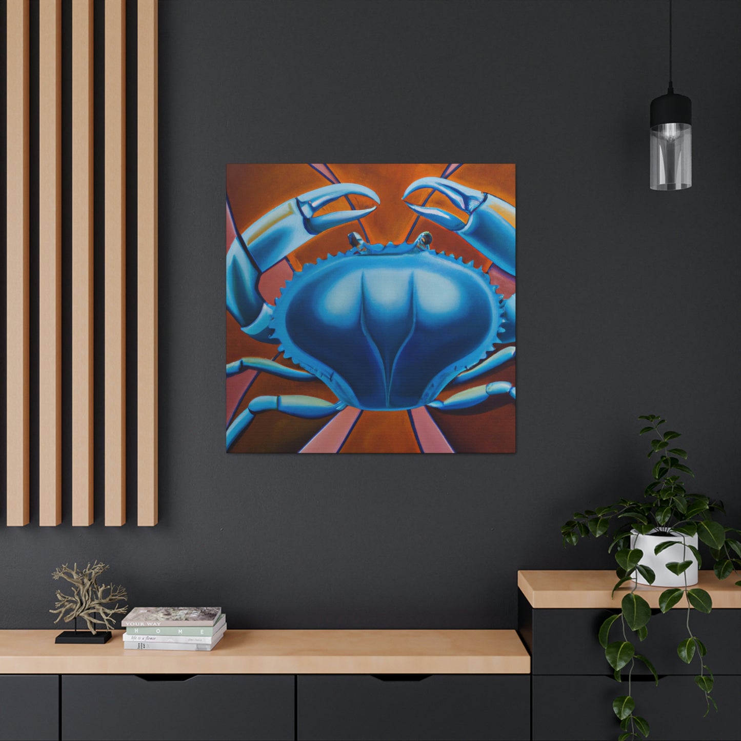 "Crab in Art Deco" - Canvas