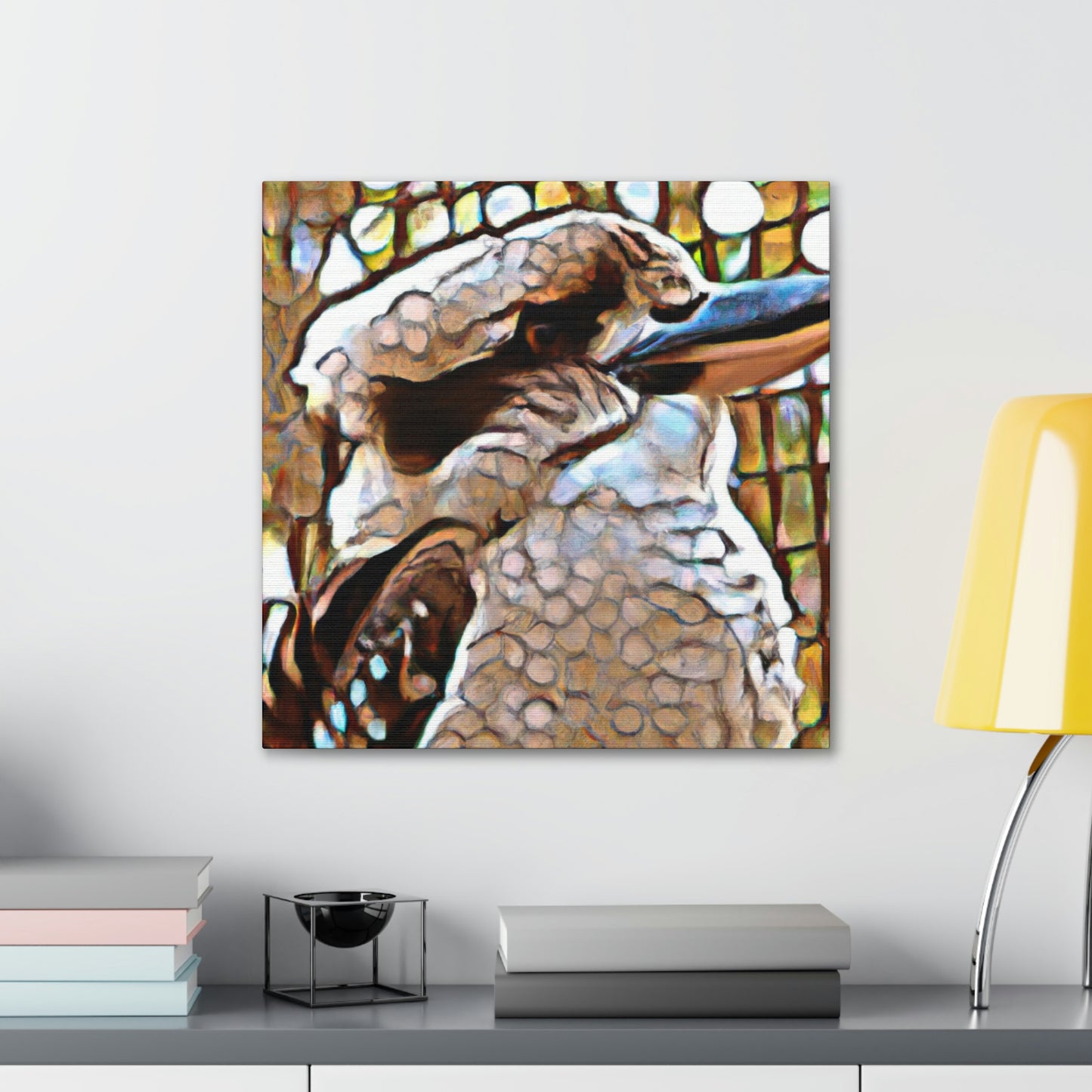 Kookaburra Pointillism - Canvas