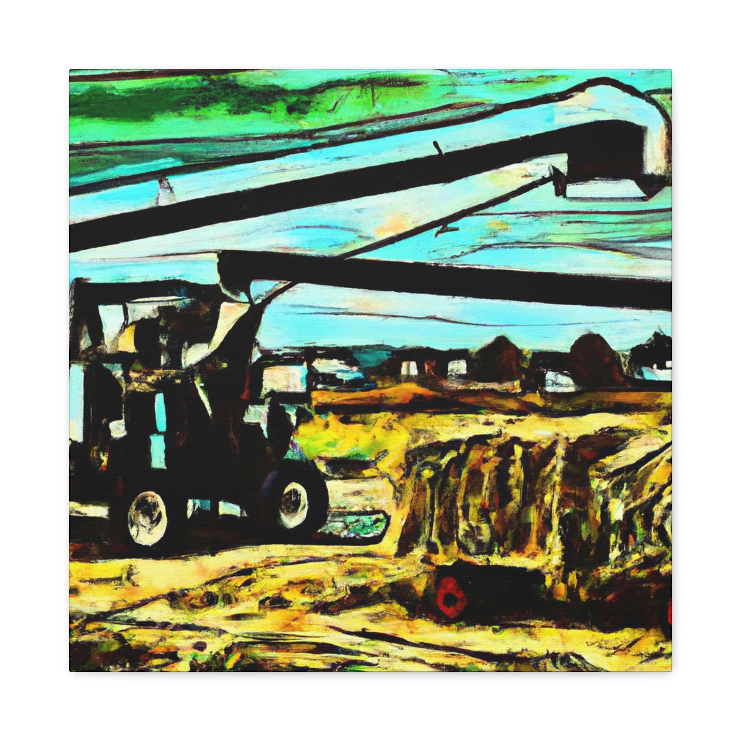 "Hay Baler at Dusk" - Canvas