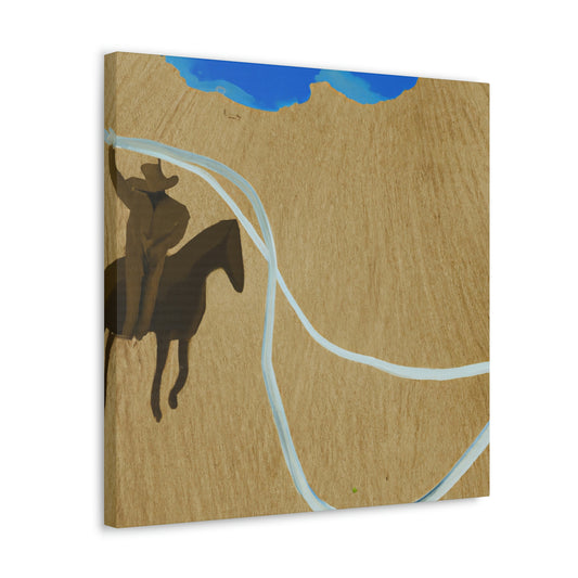 Roping a Cowboy Sunset - Canvas