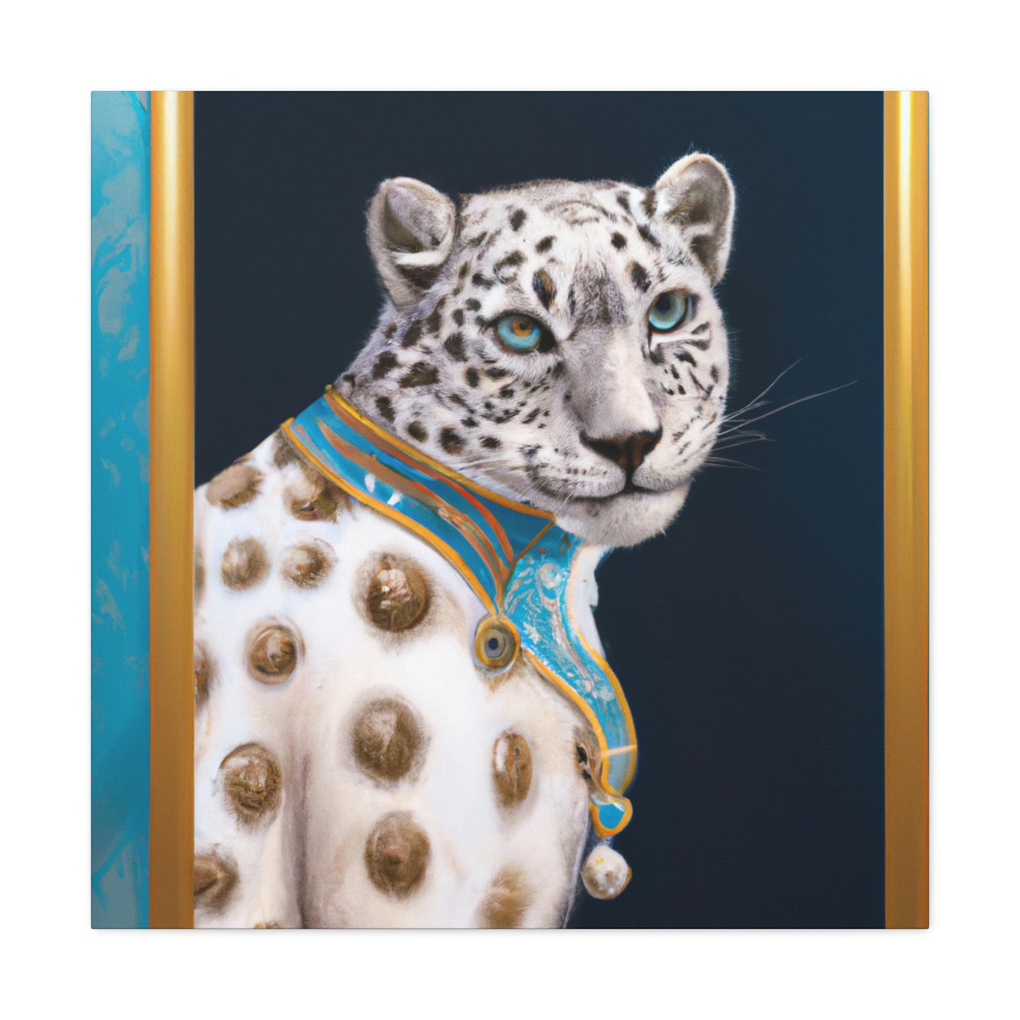 "Snow Leopard Sparkles Bright" - Canvas