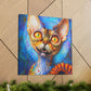 "Devon Rex Regal Portrait" - Canvas