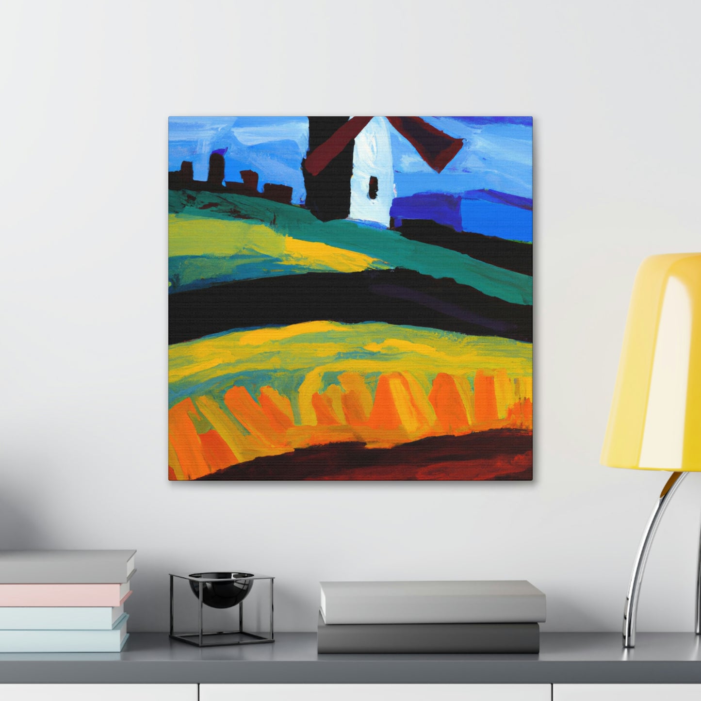 "Windmill in Monochrome" - Canvas