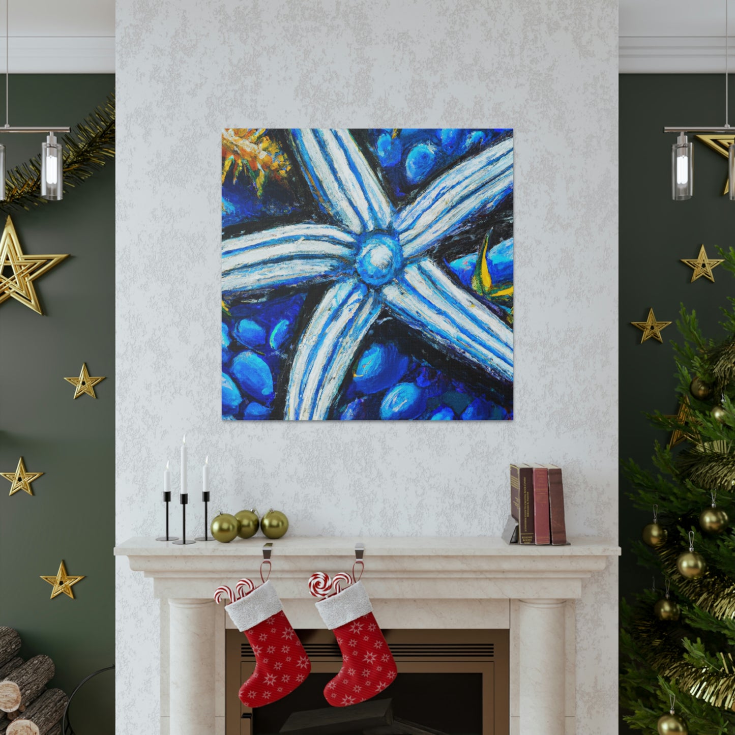 "Starfish in Moonlight Glow" - Canvas