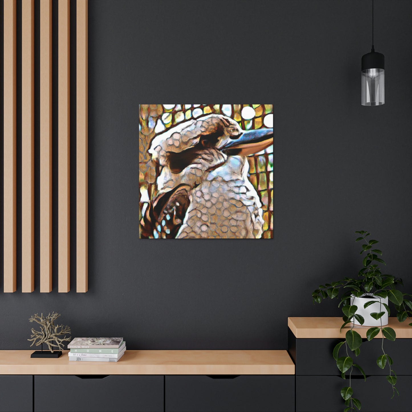 Kookaburra Pointillism - Canvas