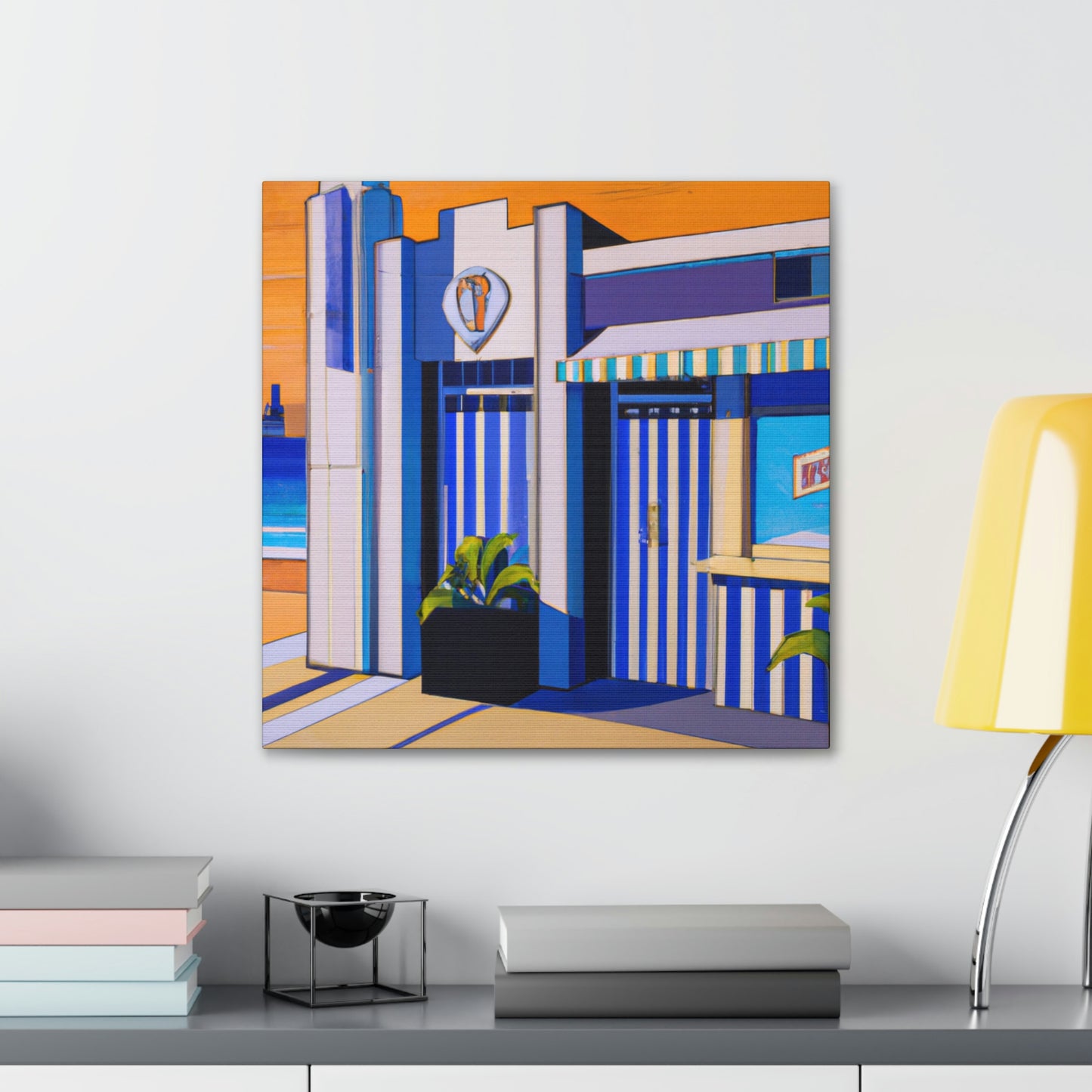 "Oceanic Art Deco Gem" - Canvas