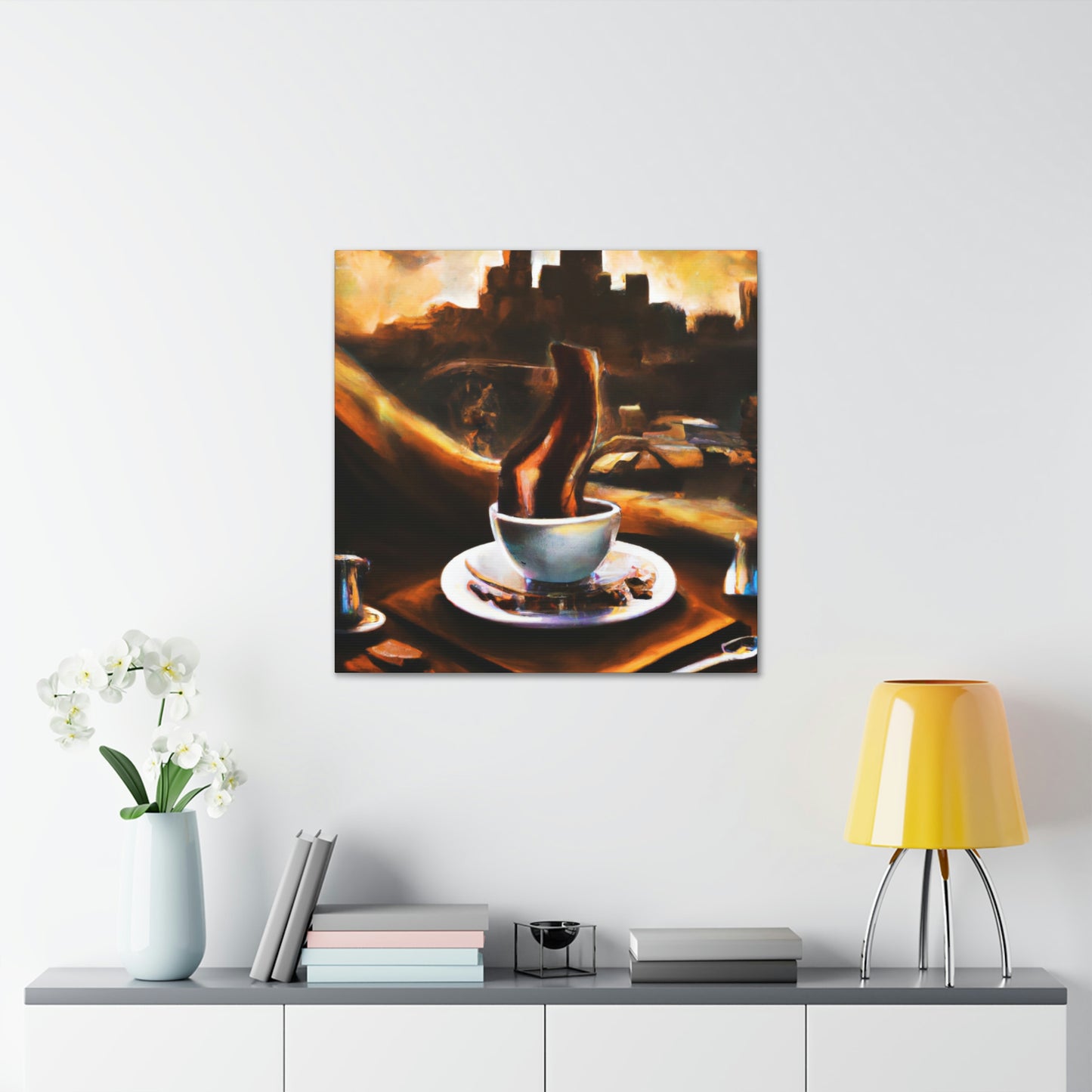 "Brewed Beauty of Coffee" - Canvas