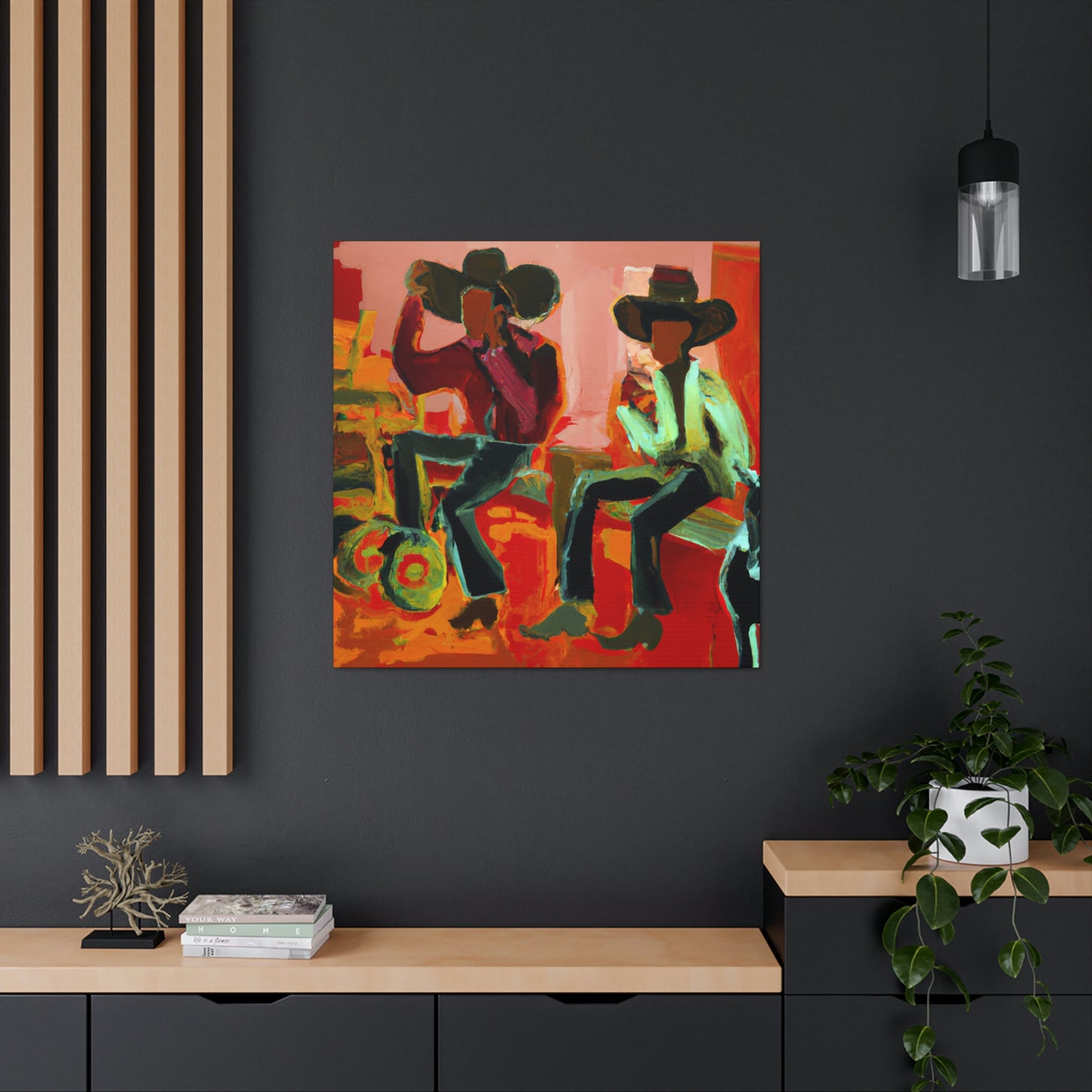 "Cowboy On The Fence" - Canvas