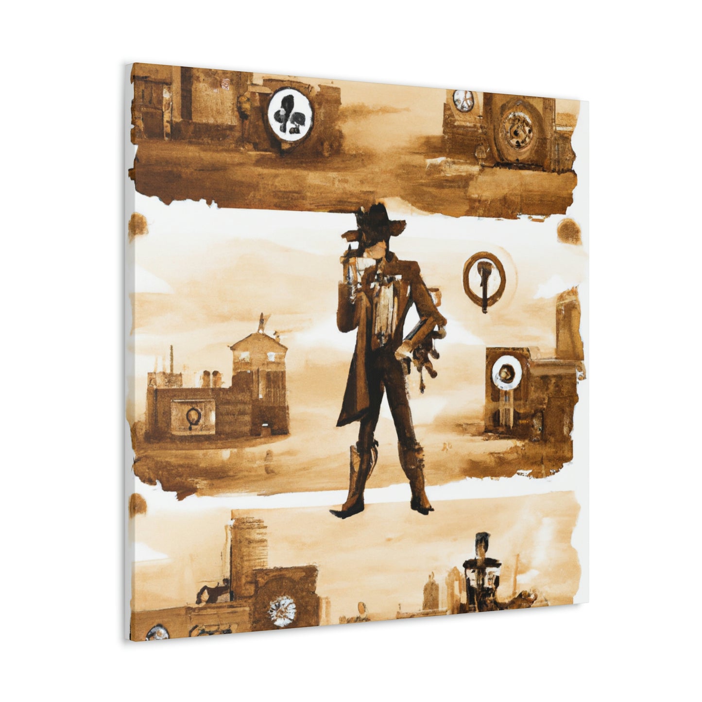 "Steam Town Wild West" - Canvas