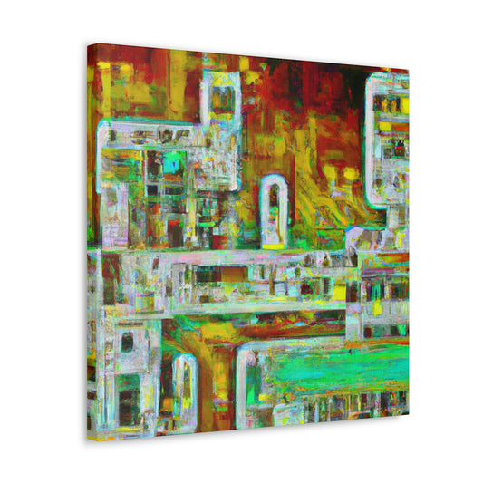 Modern Technological Mosaics - Canvas