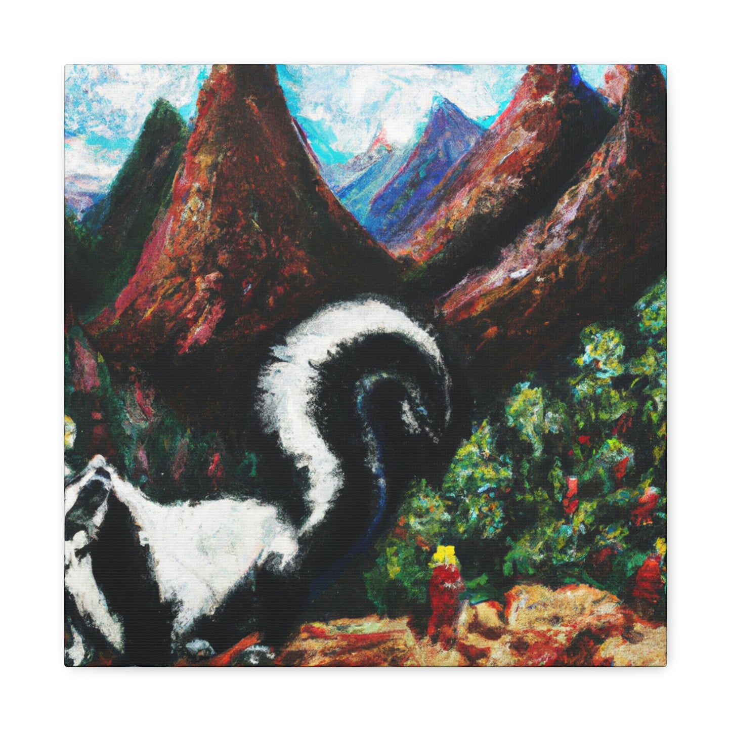 Skunks at Dawn - Canvas