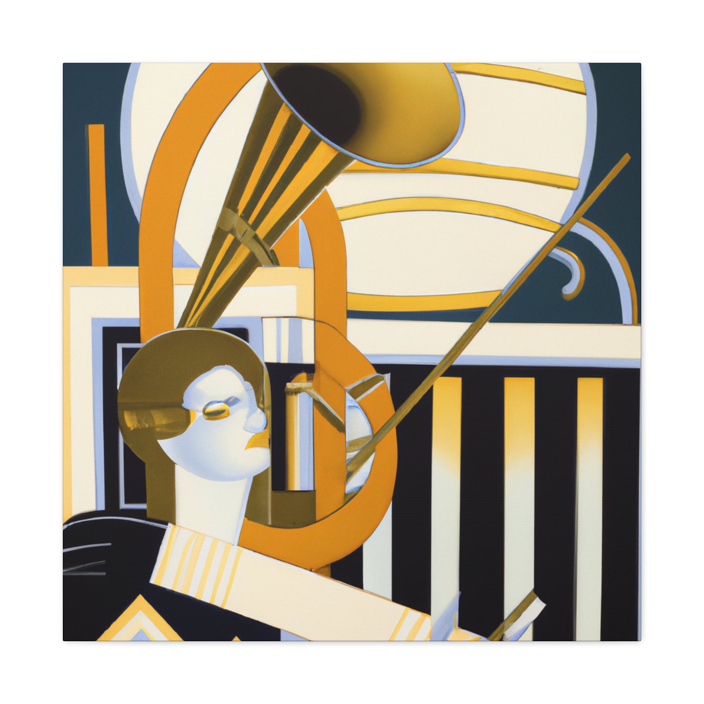 "Tuned Deco Trumpet" - Canvas