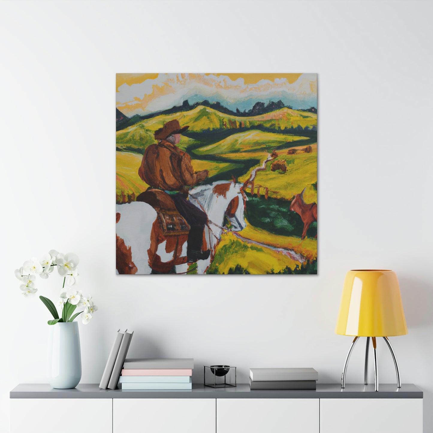 "The Rural Barnyard Scene" - Canvas