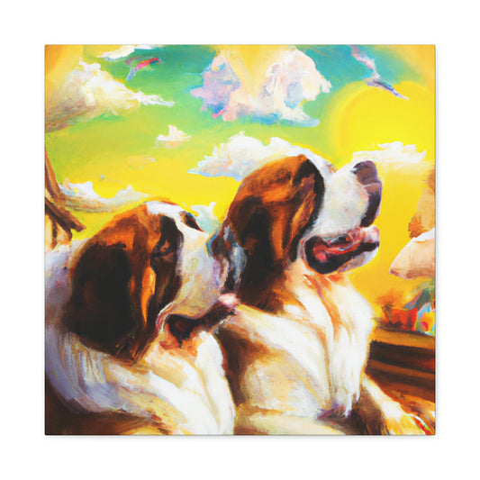 "Saint Bernard's Surreal Dream" - Canvas