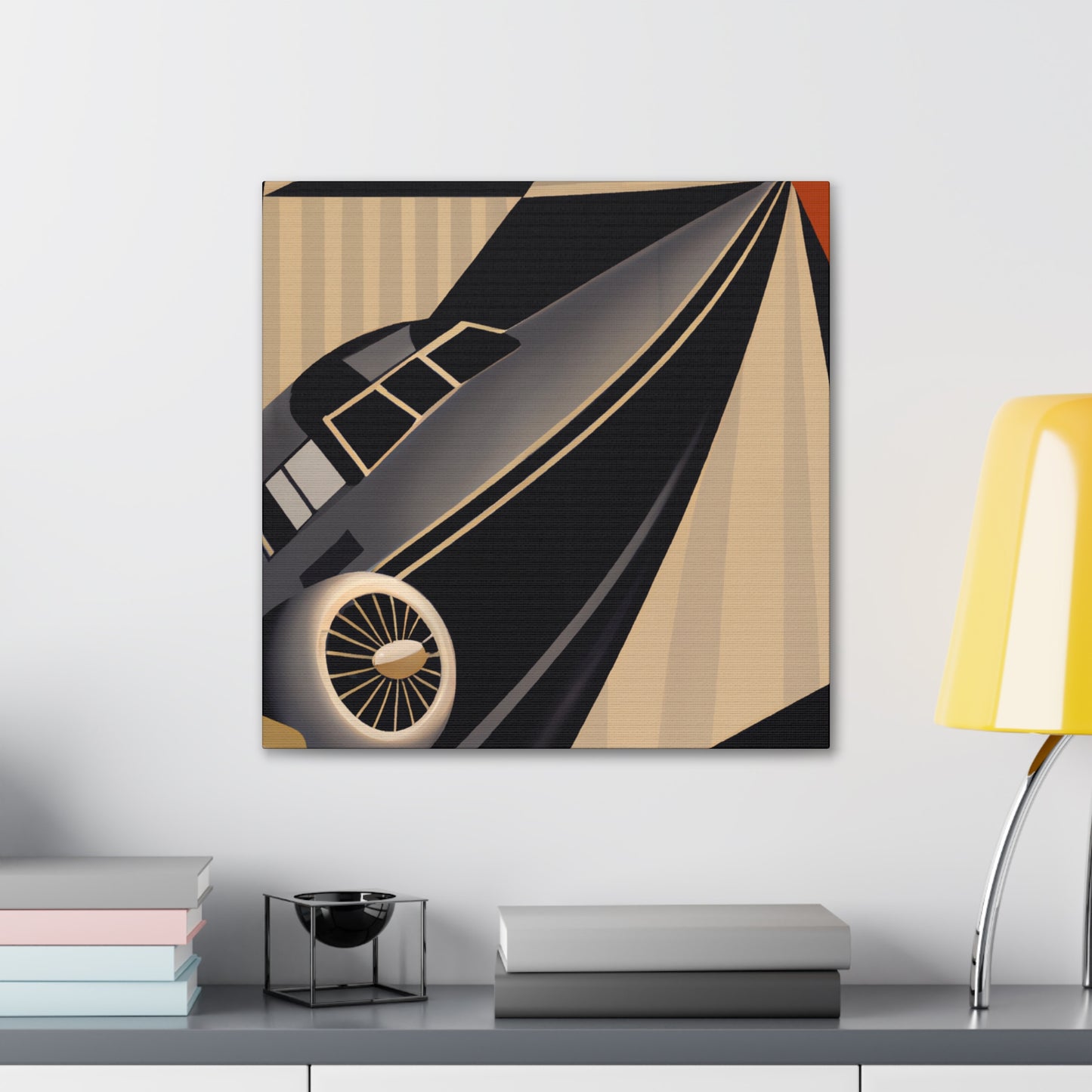 "Vintage Airplane Soaring" - Canvas