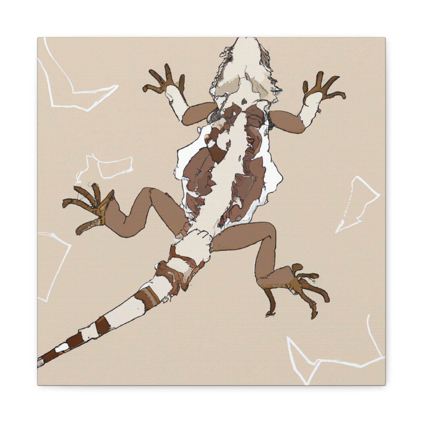 "Bearded Dragon Minimalism" - Canvas