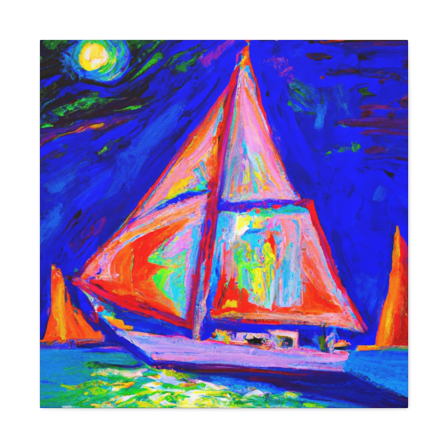 "Yacht in Expressionism" - Canvas