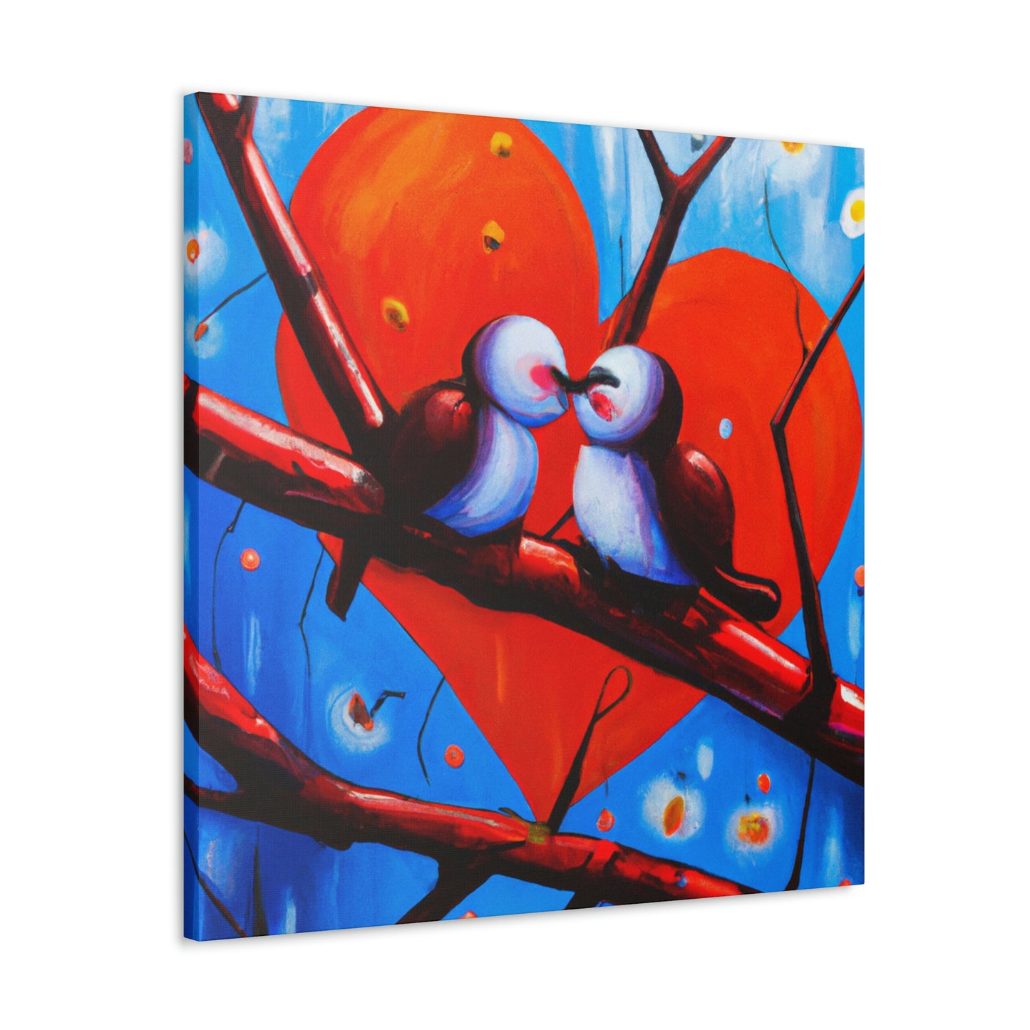 Love Birds in Bloom - Canvas