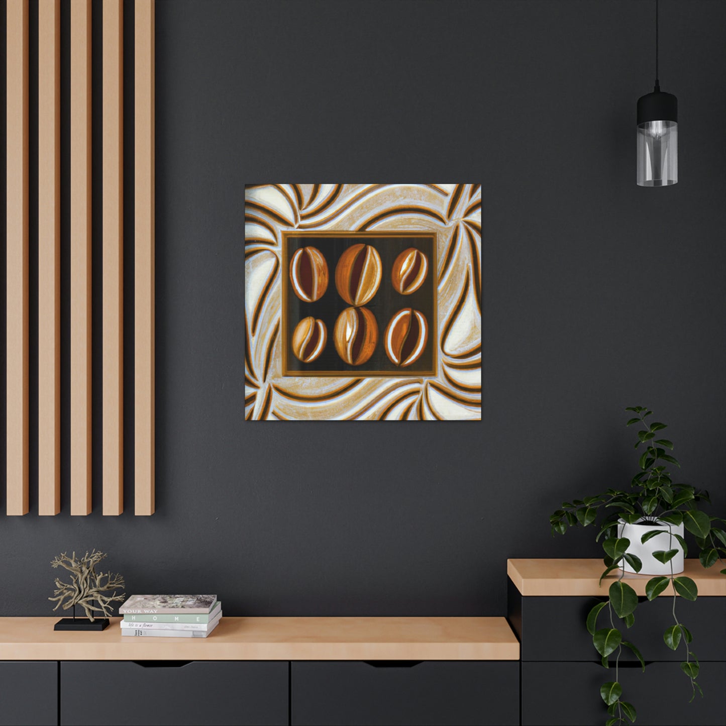 "Coffee Beans Symphony" - Canvas