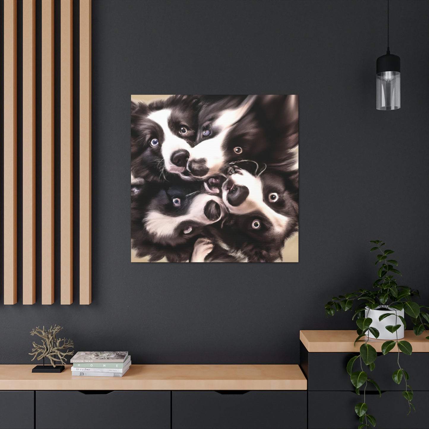 "Border Collie Dreamscape" - Canvas