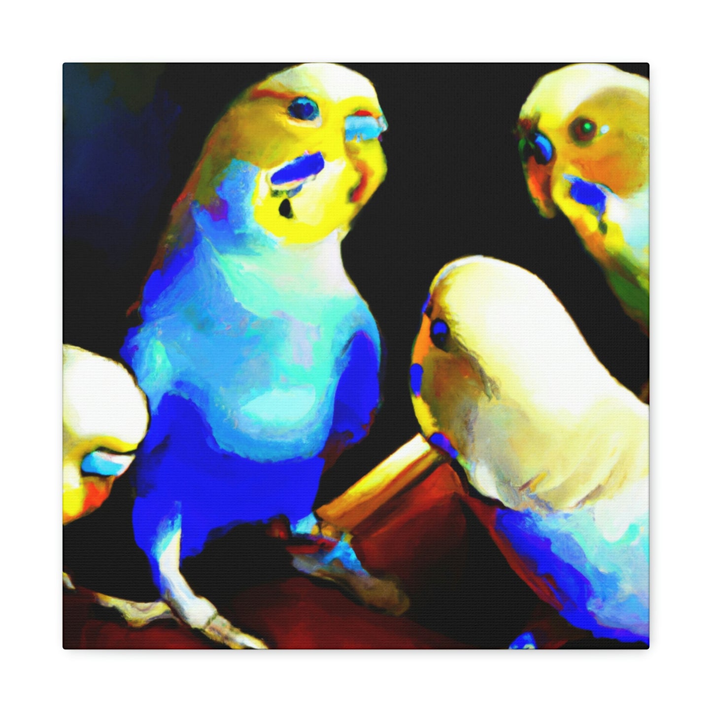 Parakeets in Deco - Canvas