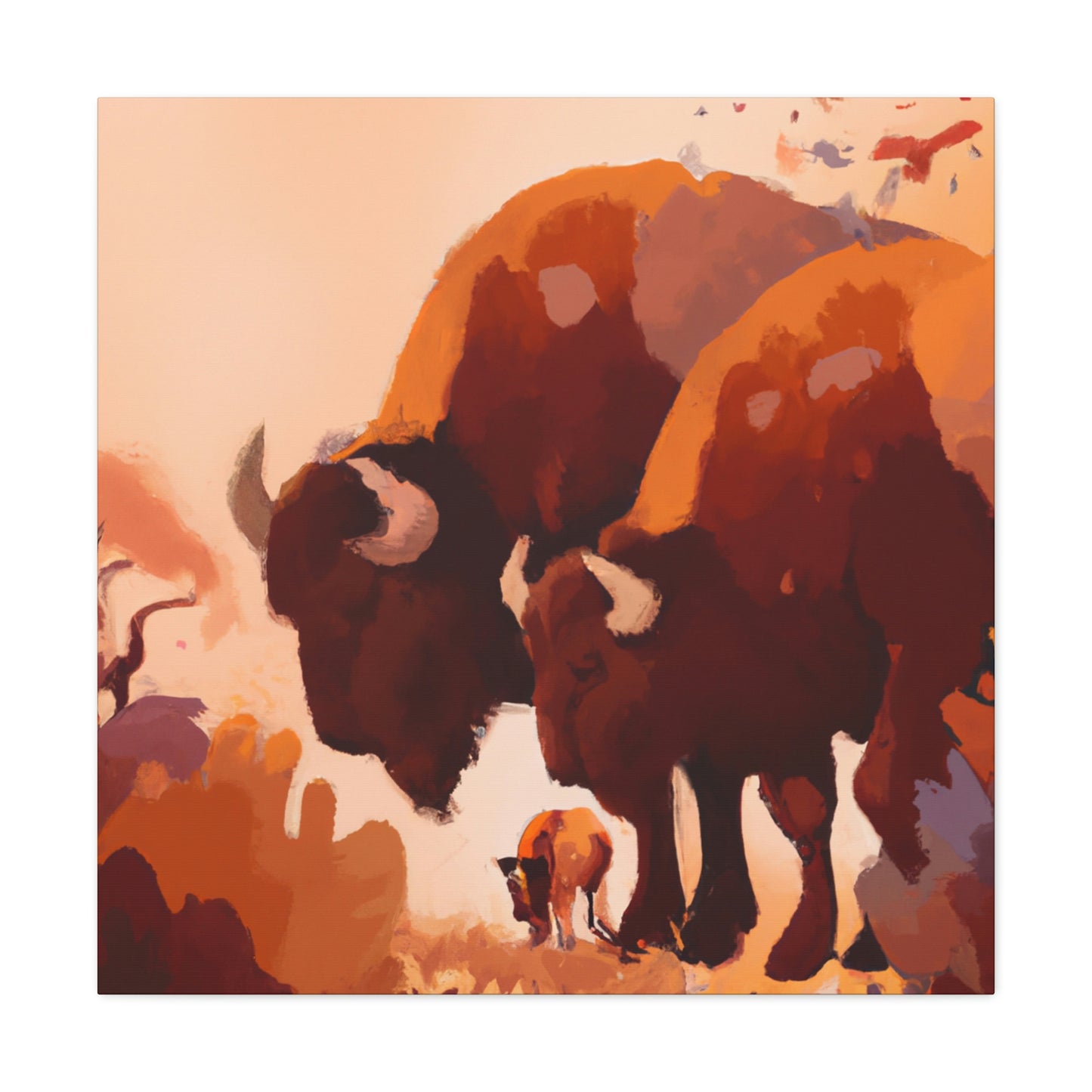 "Bison in Art Deco" - Canvas