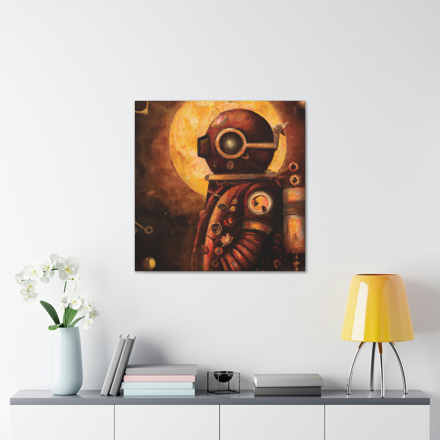 "Steampunk In a Spacesuit" - Canvas