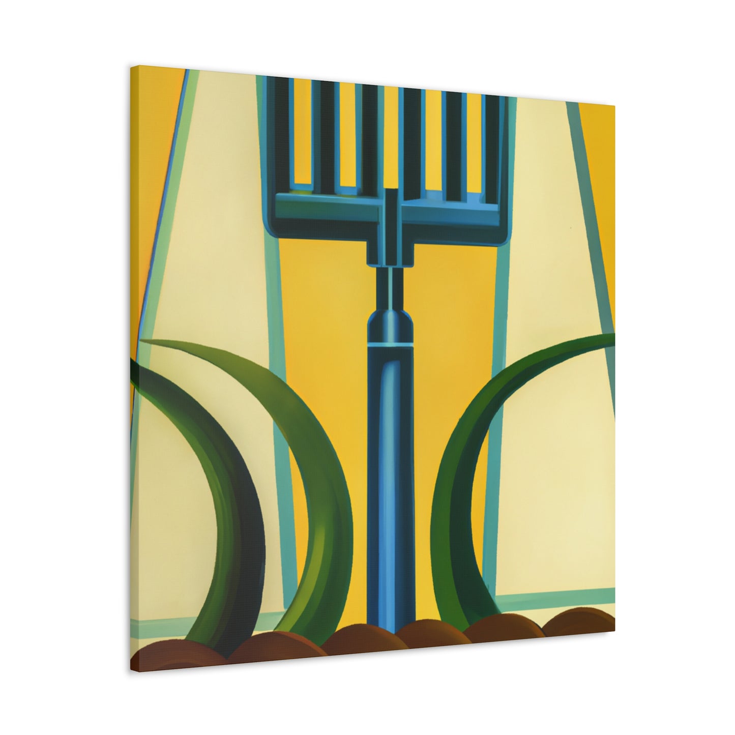 "Backlit Deco Pitchfork" - Canvas