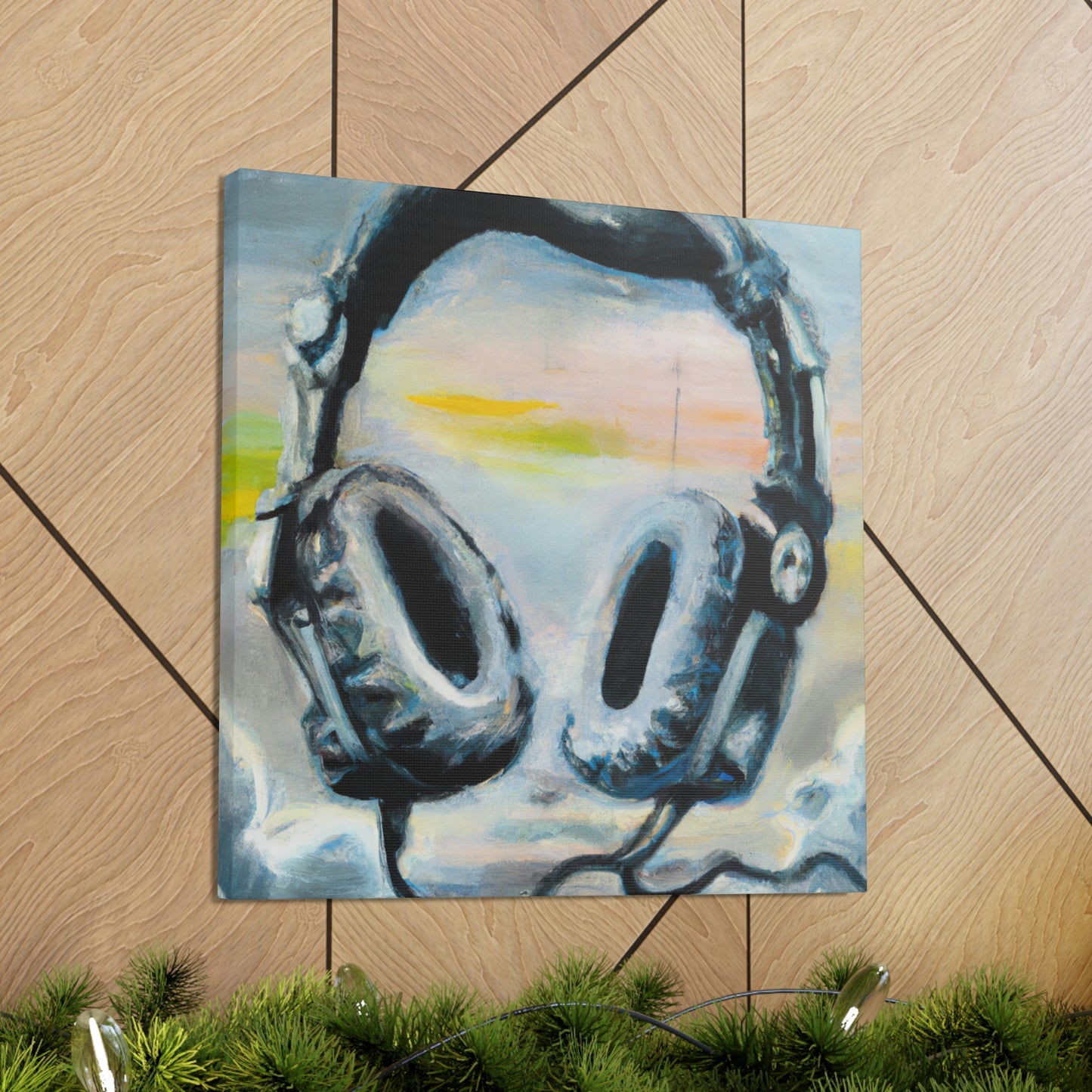 "Headphones in Expressionism" - Canvas