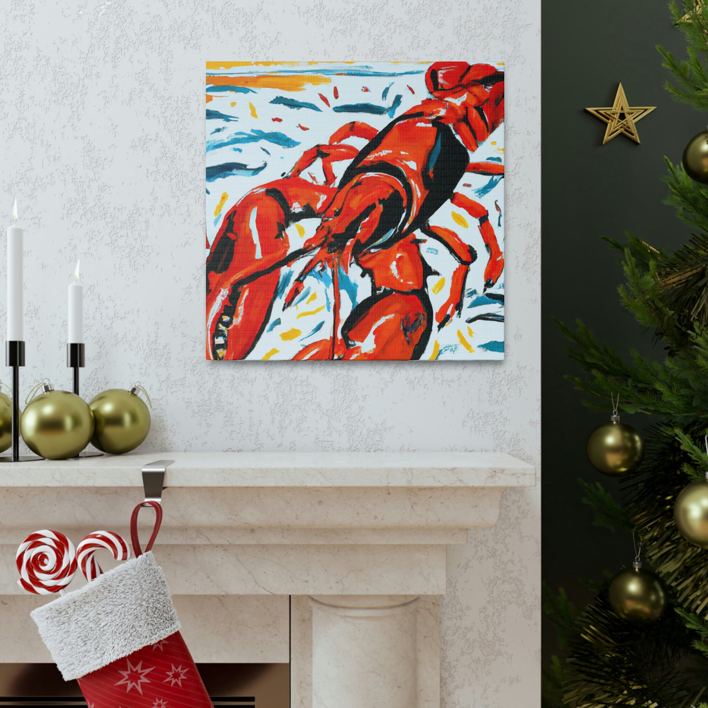 Lobster in Expressionism - Canvas