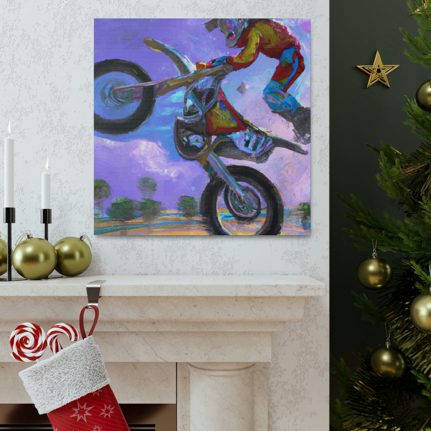 Motocross Mystic Madness - Canvas