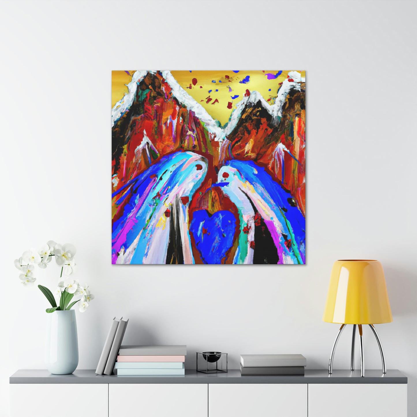 Love and Mountains Together - Canvas