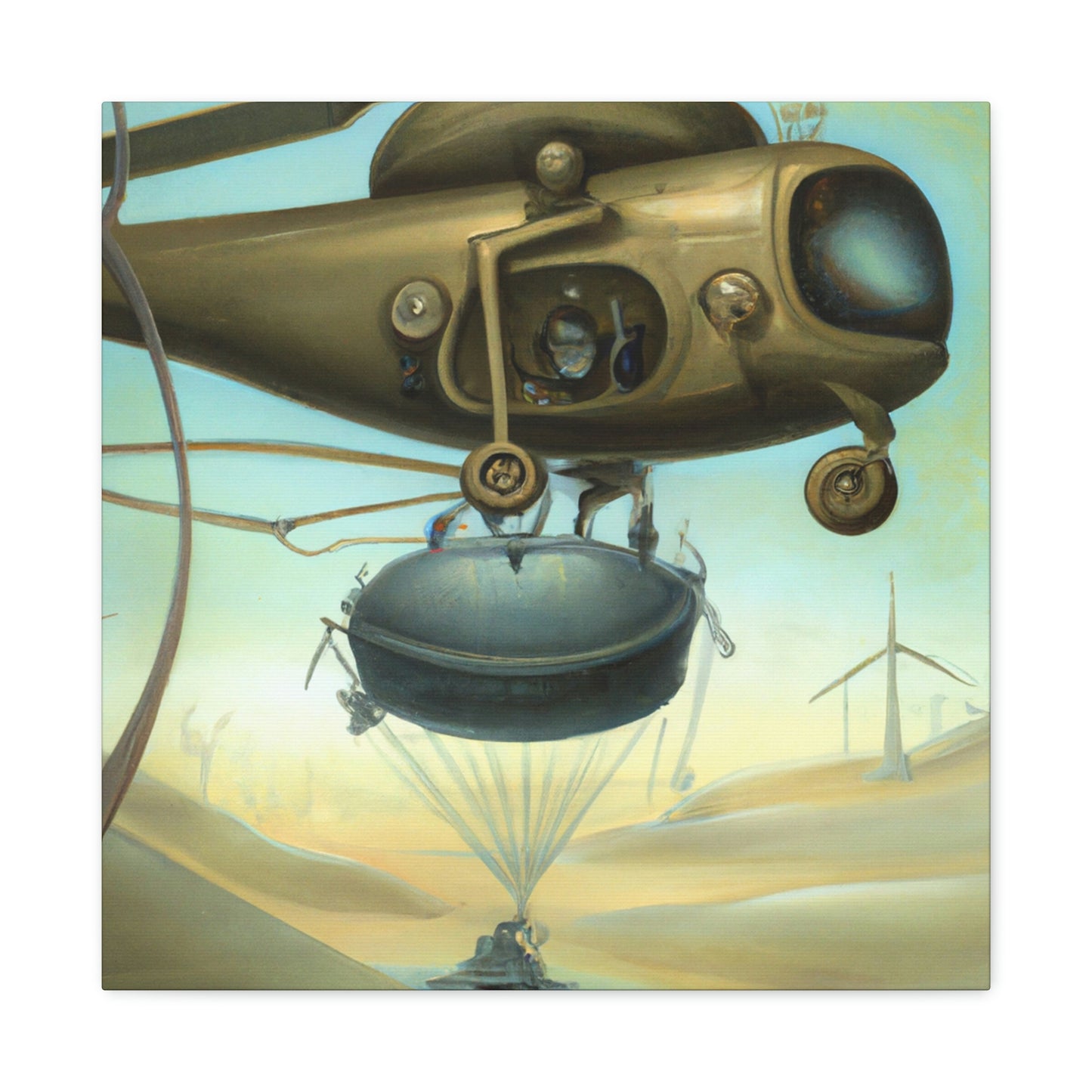 Helicopter in Surrealism - Canvas