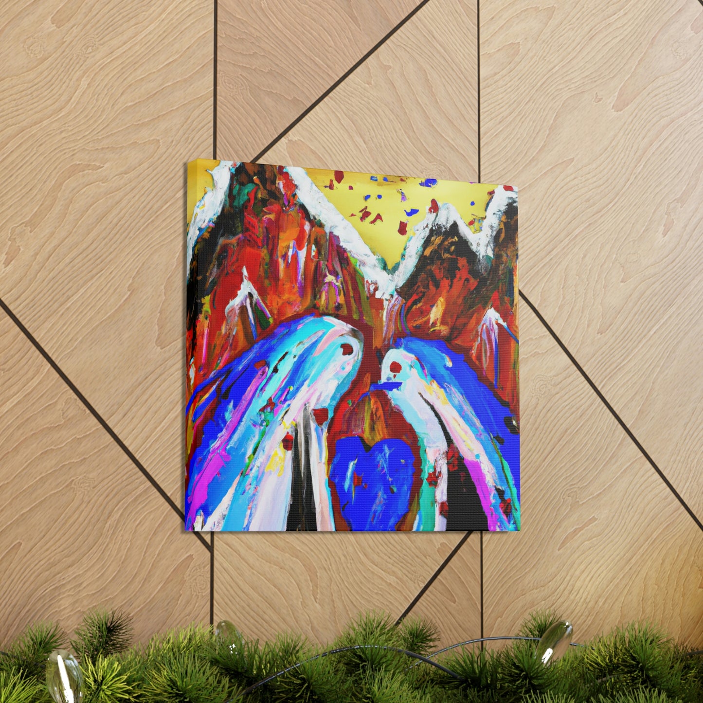 Love and Mountains Together - Canvas