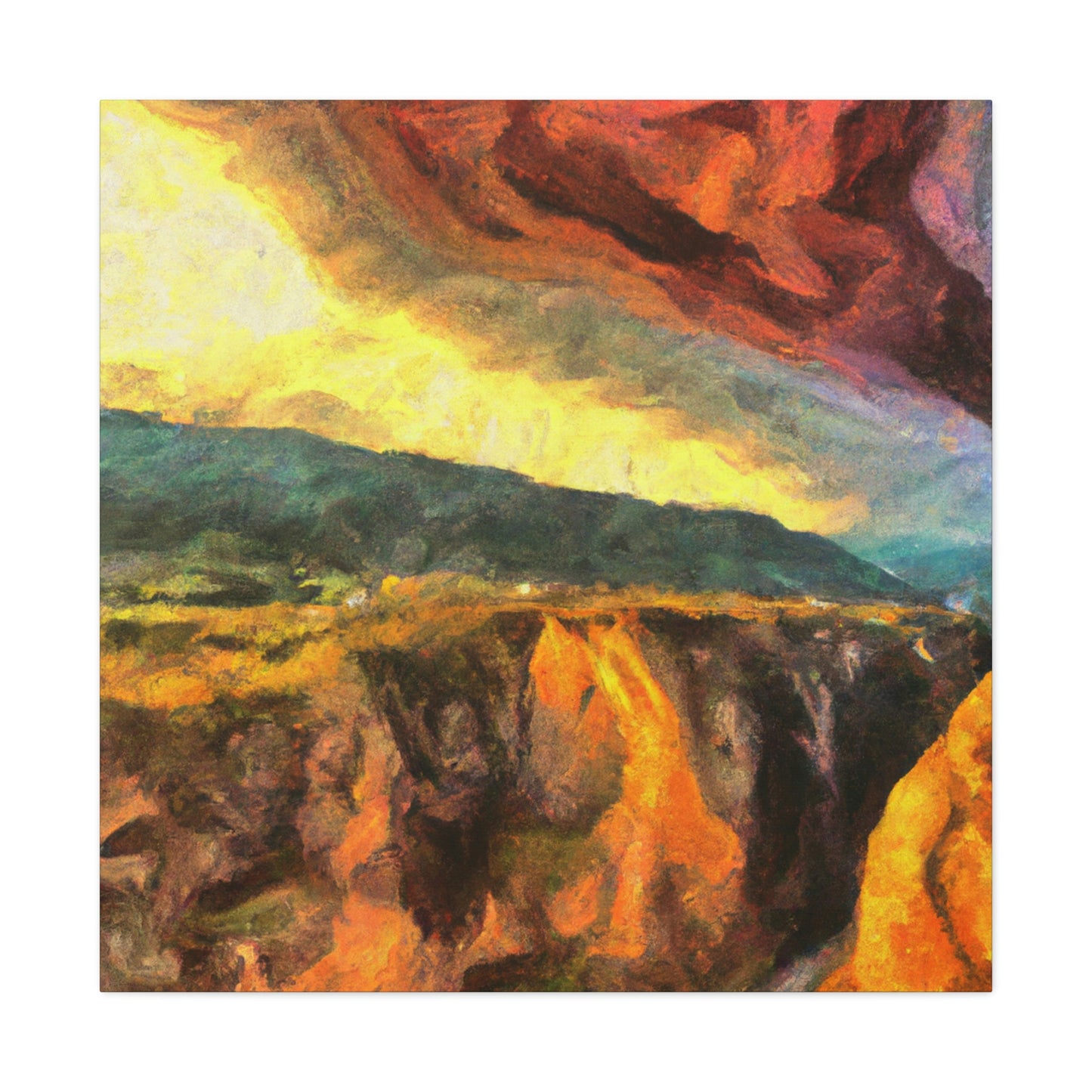 "Canyon in contrast Colors" - Canvas