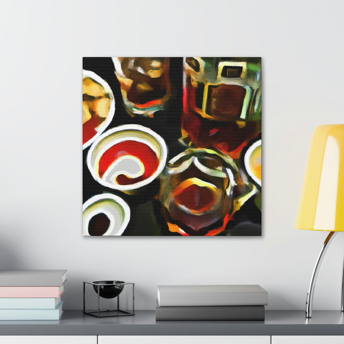 "Boozing in Colorful Lights" - Canvas