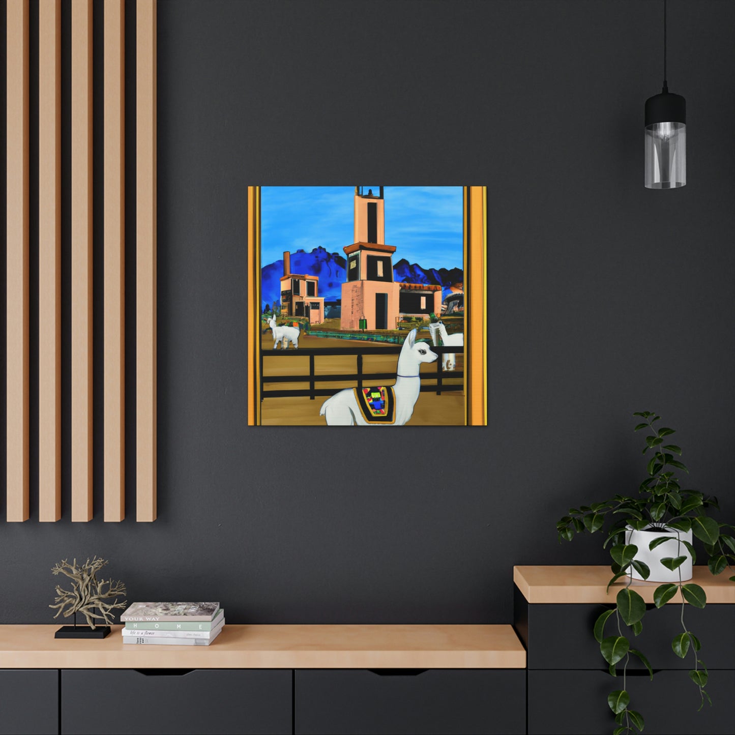 Llama Art Deco Glam - Canvas