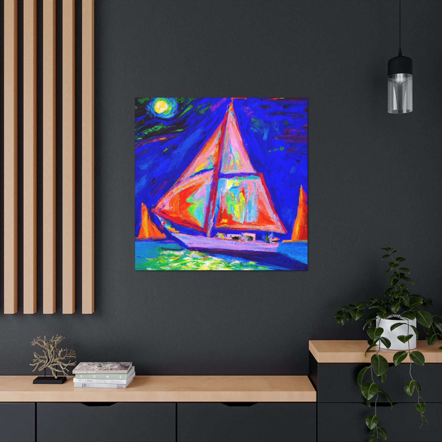 "Yacht in Expressionism" - Canvas