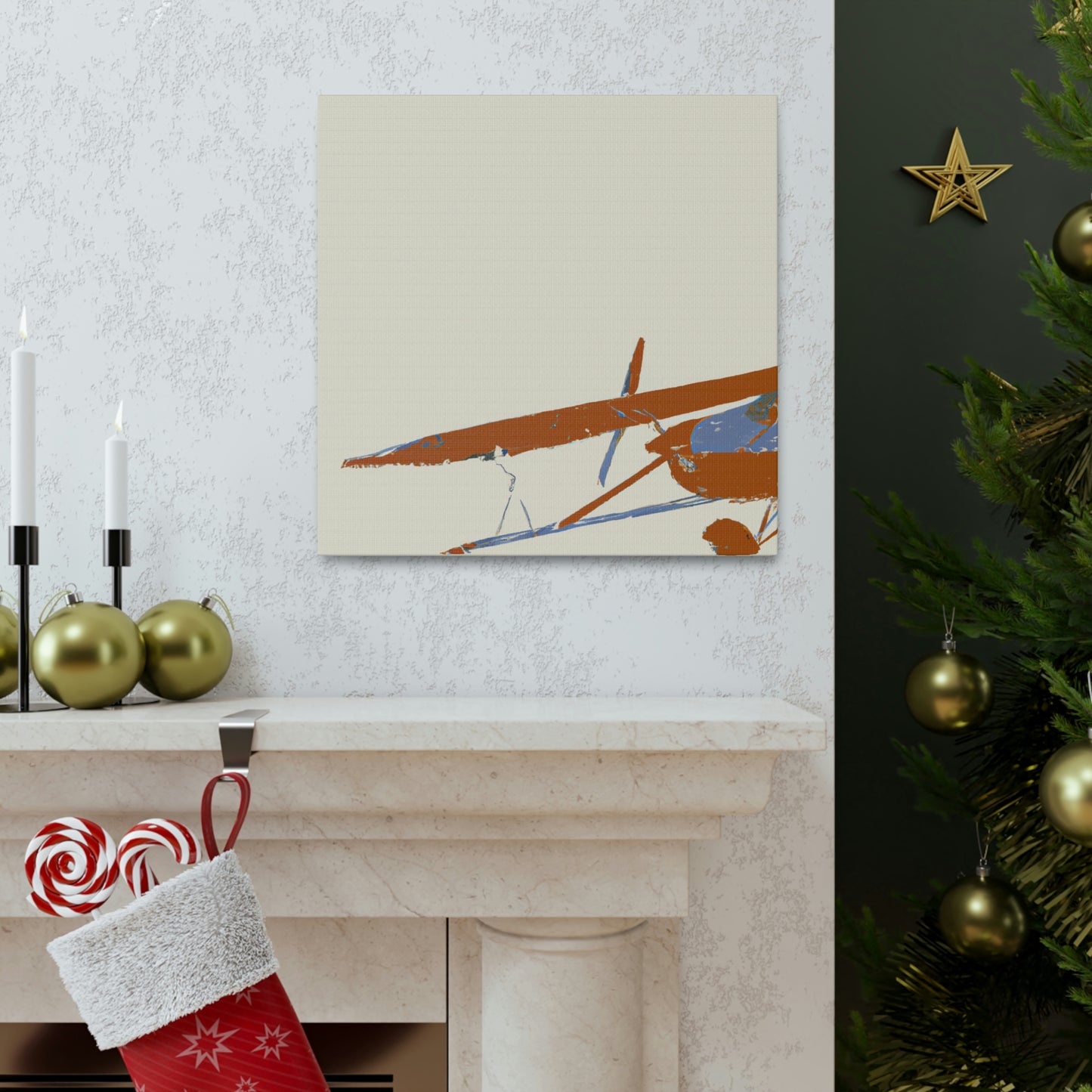 Vintage Airplane Simplicity - Canvas